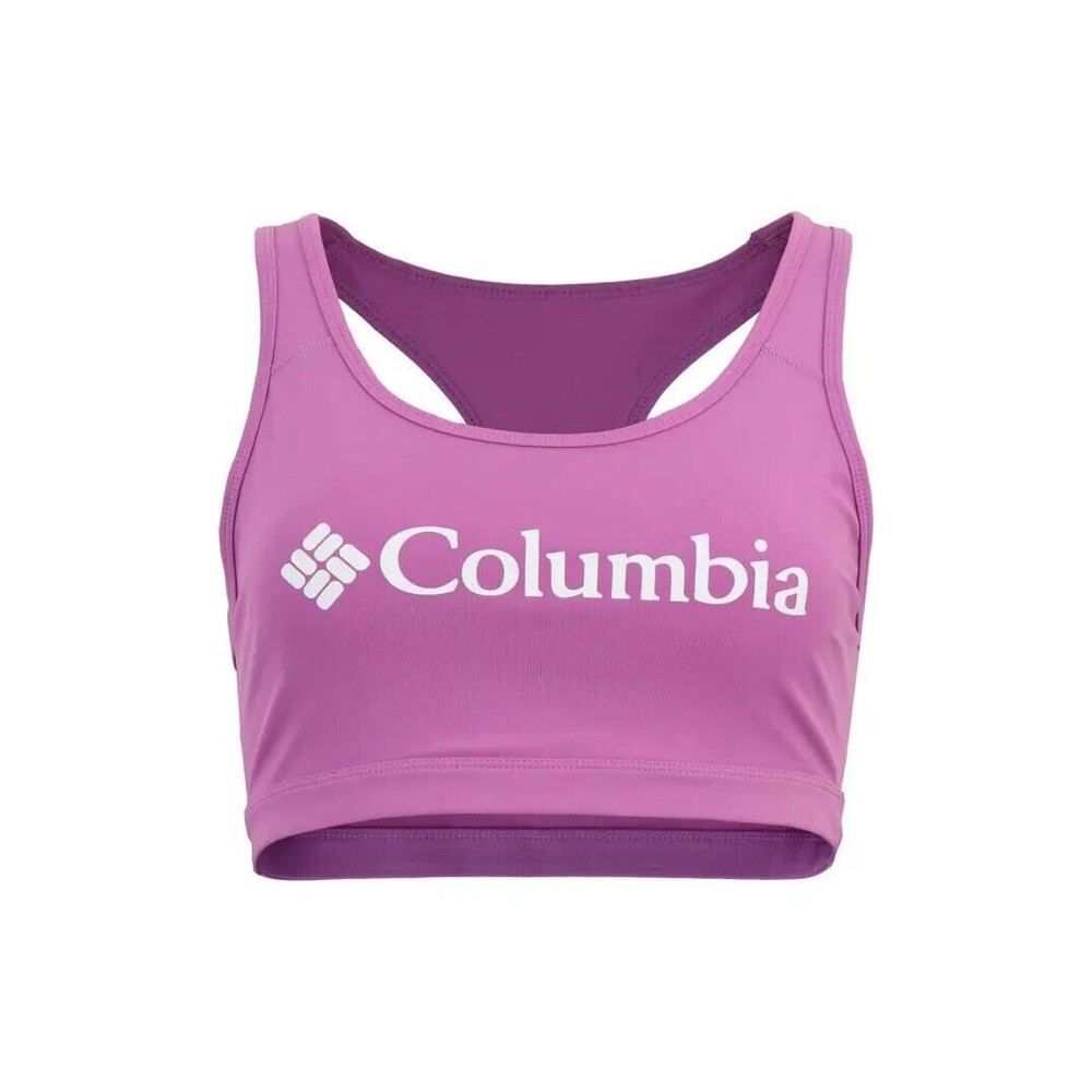 Columbia Classic Racer Back Sports Bra Womens S Blossom Pink Medium Impact NEW